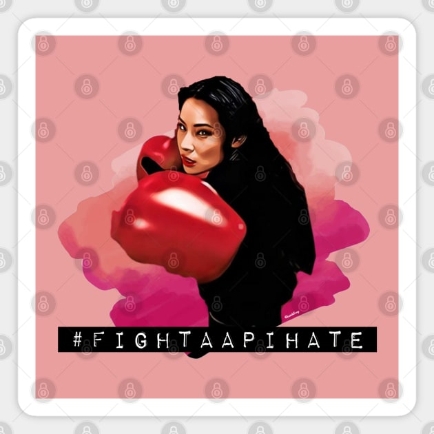 Fight AAPI Hate / Lucy Liu Magnet by LiunaticFringe